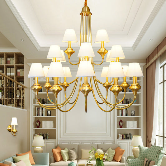 Villa Luxury Copper Multi-Tier Chandelier