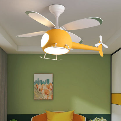 Children's room chandelier airplane shape with fan