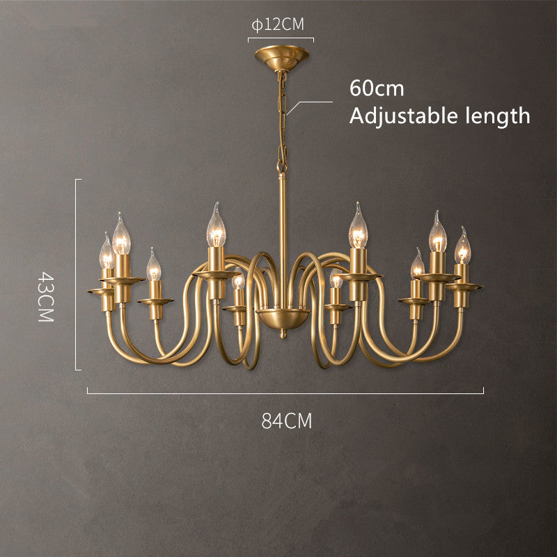 Candle Copper Chandelier