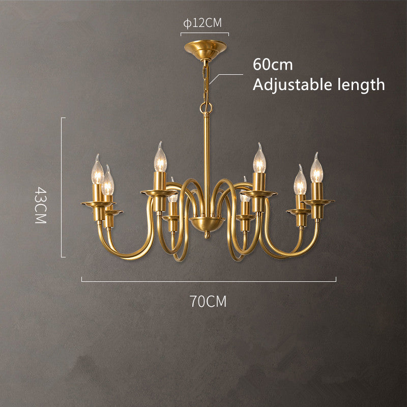 Candle Copper Chandelier